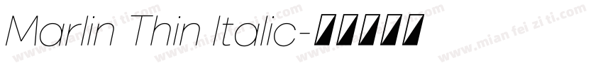 Marlin Thin Italic字体转换